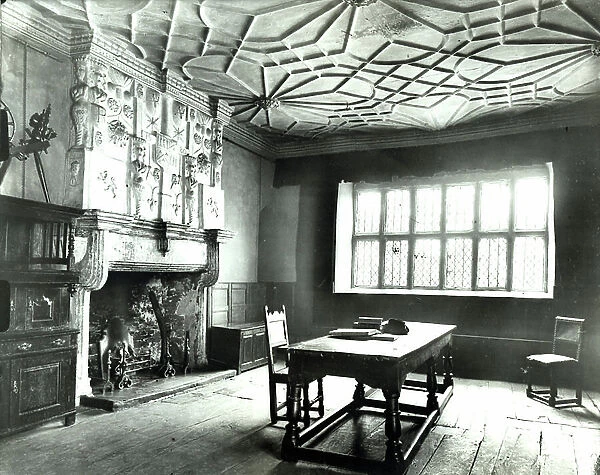 The Banqueting Hall, Plas Mawr, Plas Mawr, Conwy, from 100 Favourite Houses (b / w photo)