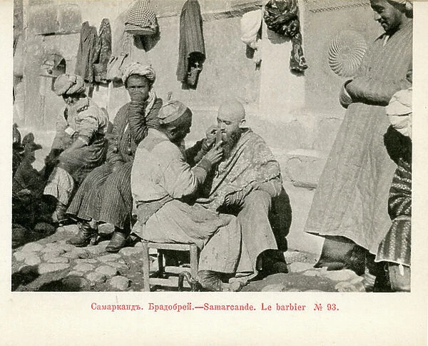 Barber in Samarkand, c. 1900