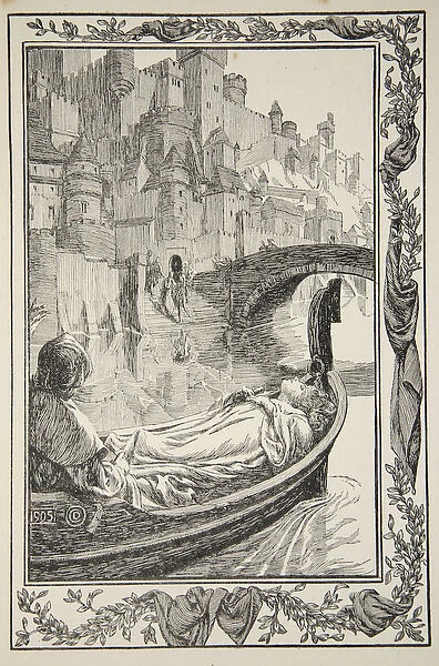 The Barge floated down the River, illustration from