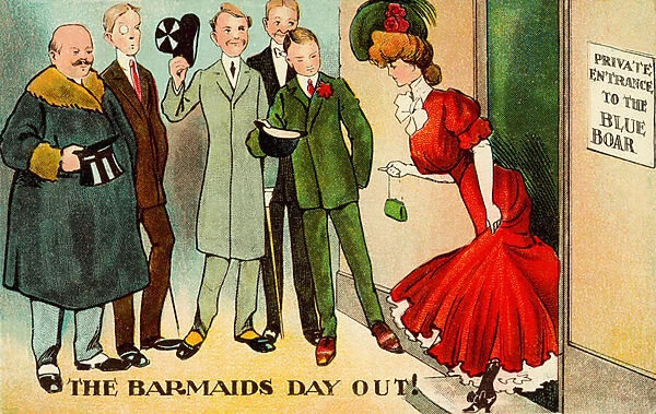 The barmaids day out (colour litho)
