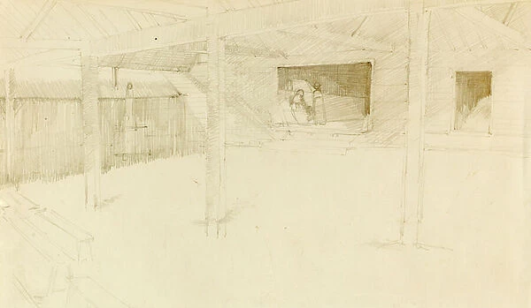 Barn at West Hoathly, Sussex, 1918 (pencil)