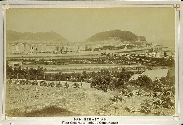 Basque country, San Sebastian: San Sebastian seen from Conrronea, 1870
