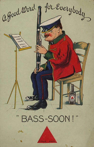 Bassoonist, advertisement for Bass Pale Ale (chromolitho)