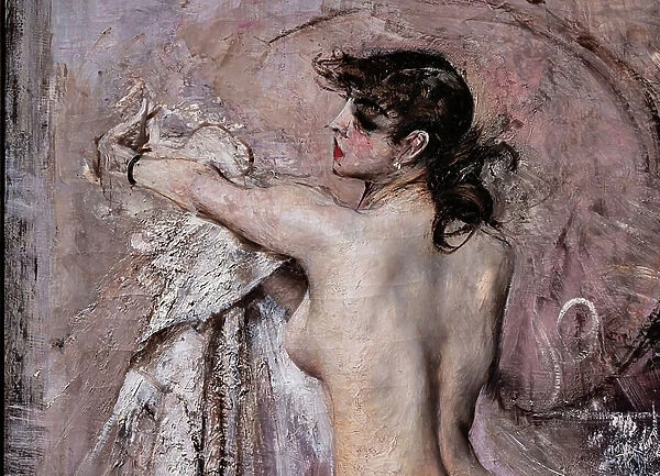 After the Bath, detail, 1880-88 (oil on canvas)