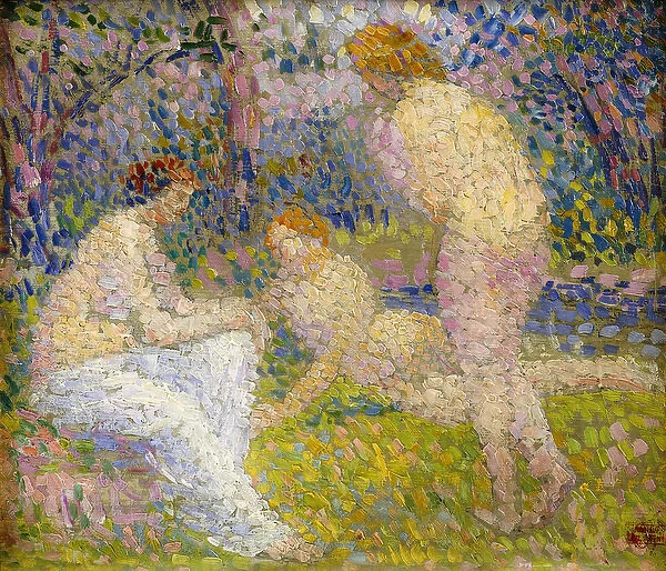 Bathers; Les Baigneuses, (oil on board)