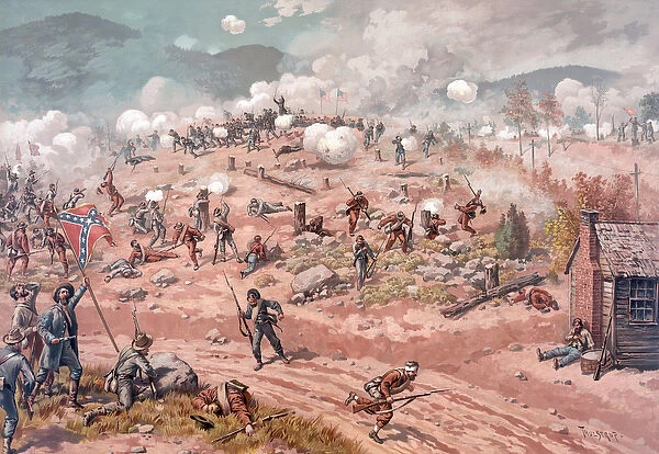 Battle of Allatoona Pass, pub. L Prang & Co. 1886 (colour litho)