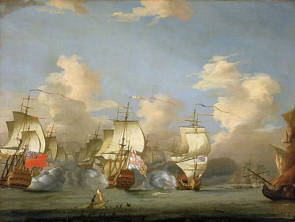The Battle of Cape Passaro, 11 August 1718, early 18th century (oil on canvas)