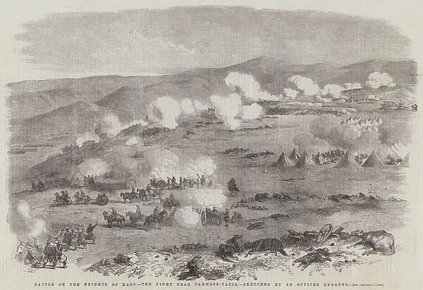 Battle on the Heights of Kars, the Fight near Tahmasb-Tabia (engraving)