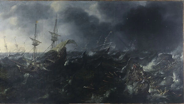 The Battle of Lepanto, 1623 (oil on canvas)