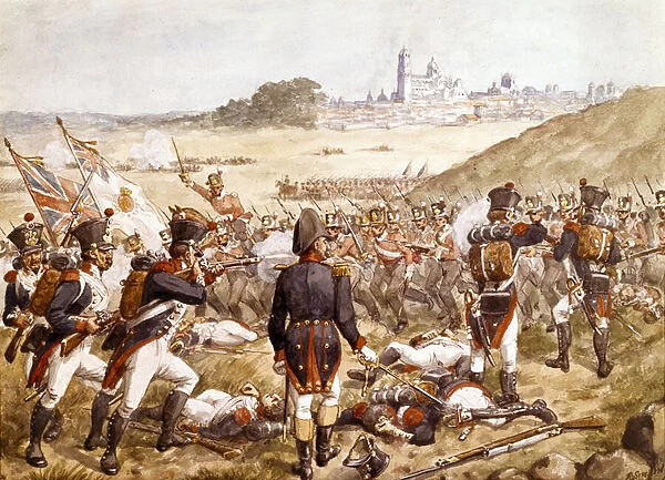 The Battle of Salamanca, 22 July 1812, circa 1900 (w  /  c)