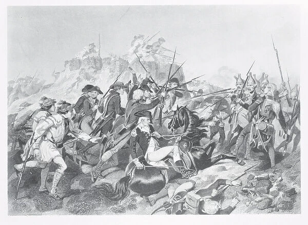 Battle of Saratoga - General Arnold Wounded in the Attack on the Hessian Redoubt