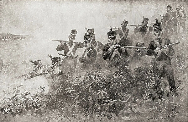 The Battle of Tippecanoe, November 7, 1811, during Tecumseh's War. From The History of Our Country, published 1905 ©UIG / Leemage