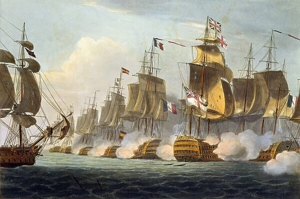 Battle of Trafalgar, October 21st 1805, from The Naval Achievements of Great