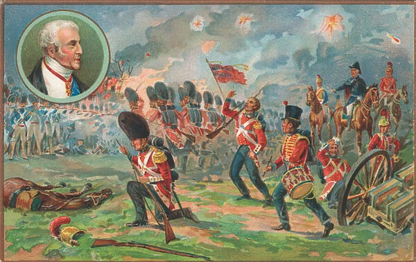 Battle of Waterloo, 18 June 1815 (chromolitho)