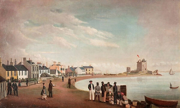 Beach Crescent and Broughty Castle, c. 1835 (oil on canvas)