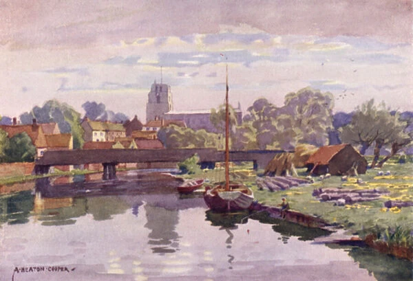 Beccles, on the Waveney, Suffolk (colour litho)