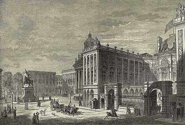 BELGIUM (19th century). Brussels. Palace of the Count of Flanders. Illustration of 1880 (engraving)