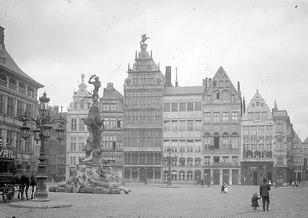 Belgium, Antwerp: The great square of Antwerp, 1900