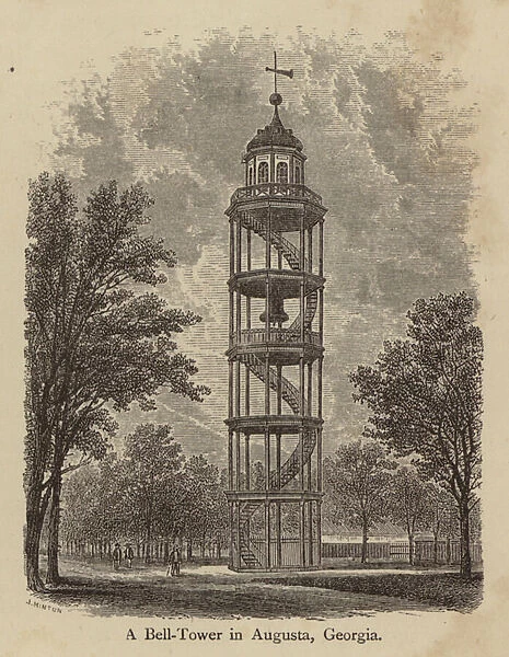 A Bell-Tower in Augusta, Georgia (engraving)