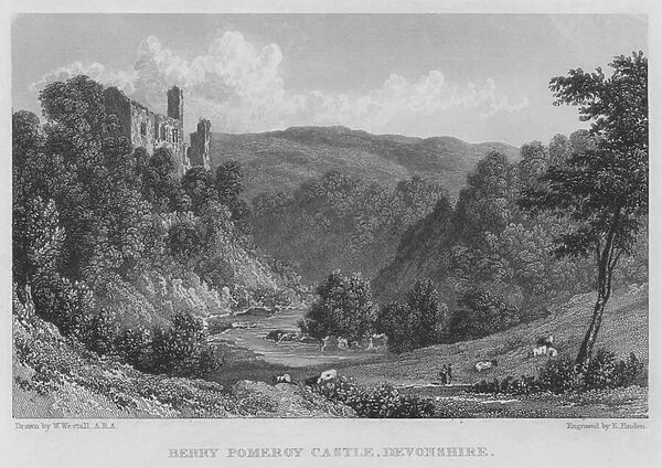 Berry Pomeroy Castle, Devonshire (engraving)
