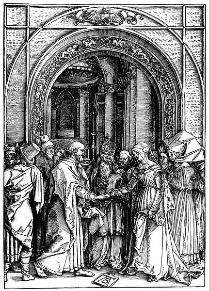The Betrothal of the Virgin, From The Life of the Virgin, c. 1504 (woodcut print)