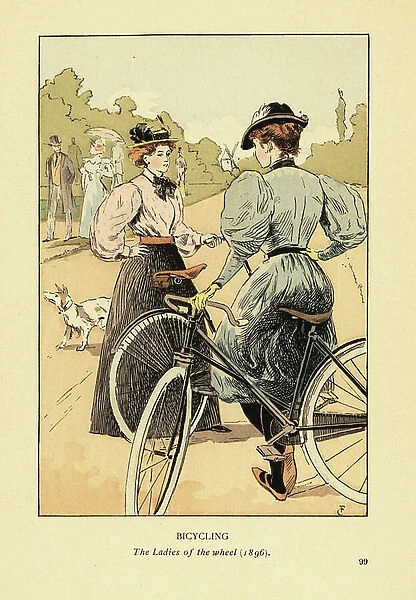 Bicycling, the Ladies of the wheel in 1896, 1898 (litho)