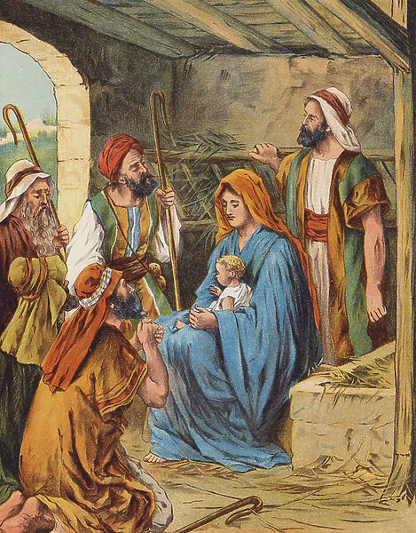 The Birth of Jesus Christ (colour litho)