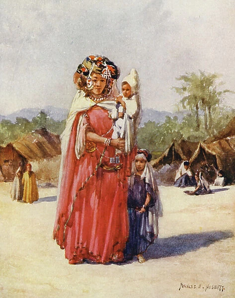 A Biskra Woman (colour litho)