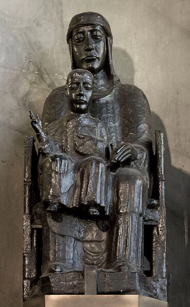 black virgin of the cathedral of Moulins 12th century (painted wood)