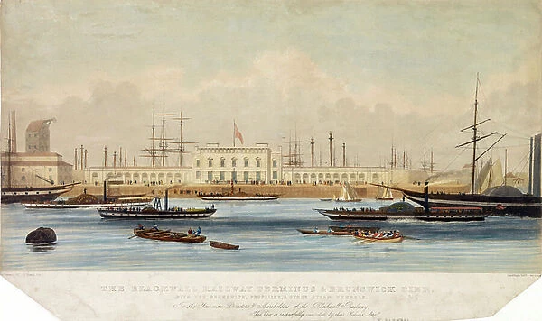 Blackwall Railroad Terminal and Brunswick Pier, with the Brunswick propeller and other steamers