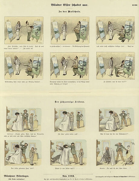 Blind Zeal only Causes Harm (coloured engraving)