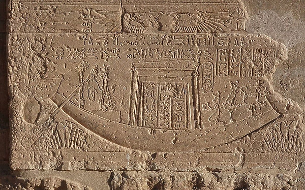 Boat symbol of life and the sun, Philae temple
