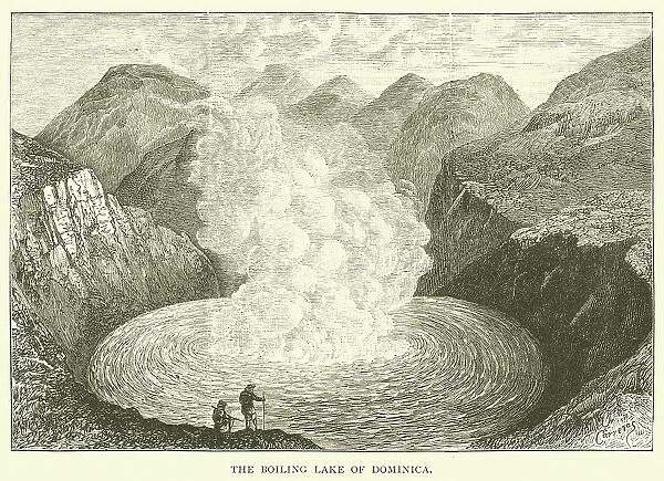 The Boiling Lake of Dominica (engraving)