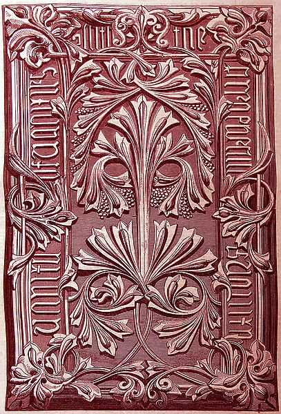 A Book cover by Martin's Ceramic Papier-Mach process, 1860