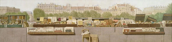 Book stalls along the River Seine, 1887 (w  /  c on paper)