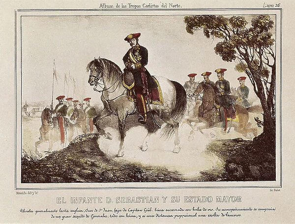 BORBON Y DE BRAGANZA, Sebastian Maria Gabriel of (1811-1875) (engraving)