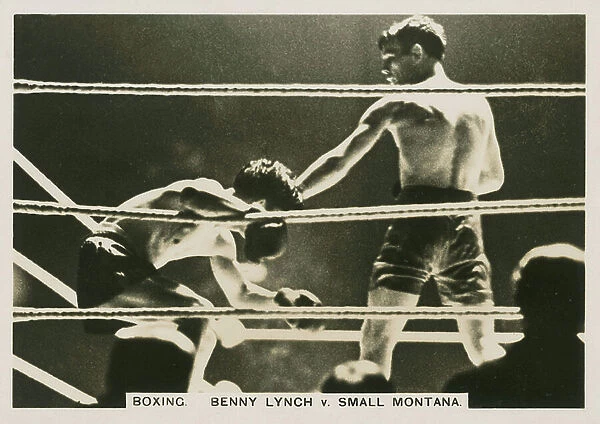 Boxing, Benny Lynch v Small Montana (b / w photo)