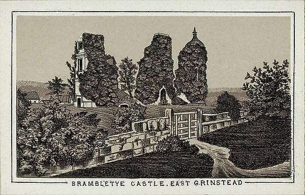 Brambletye Castle, East Grinstead (litho)