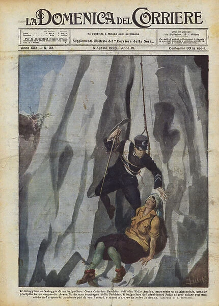 The brave rescue of a brigadier (colour litho)