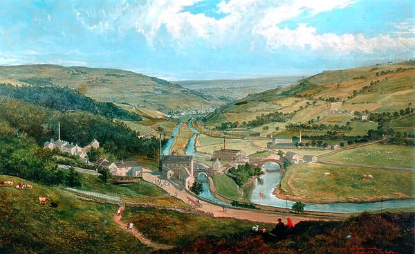 Brearley From Lower Ewood, 1869 (oil on canvas)