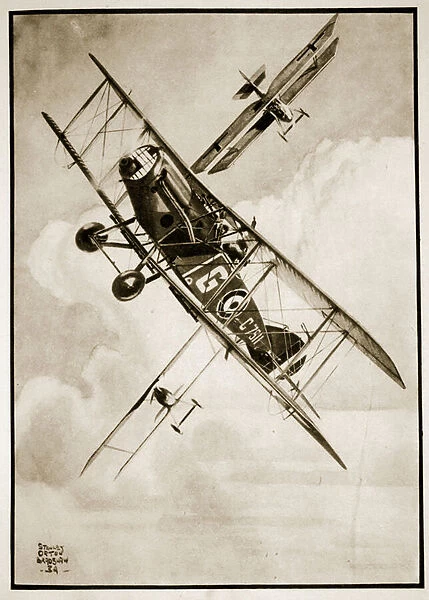 The Bristol Fighter, illustration from Flying Memories by John Hamilton, 1934 (litho)