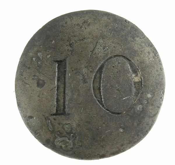 British 10th Regiment of Foot pewter button
