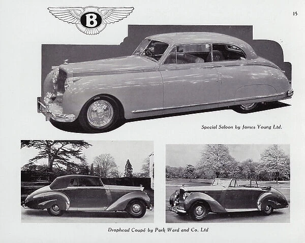 British Cars of 1949: Bentley (b / w photo)