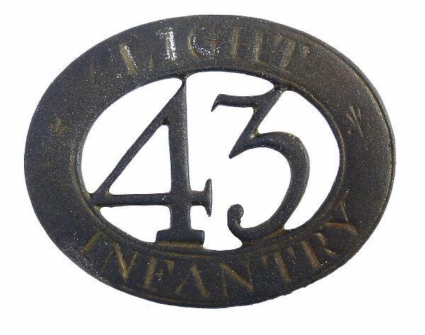British cartridgebox badge of the Light company, 43rd Regiment of Foot
