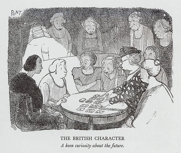 The British Character, A keen curiosity about the future (litho)