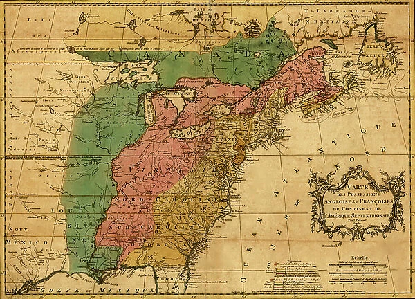 British - French Claims to North America, 1756