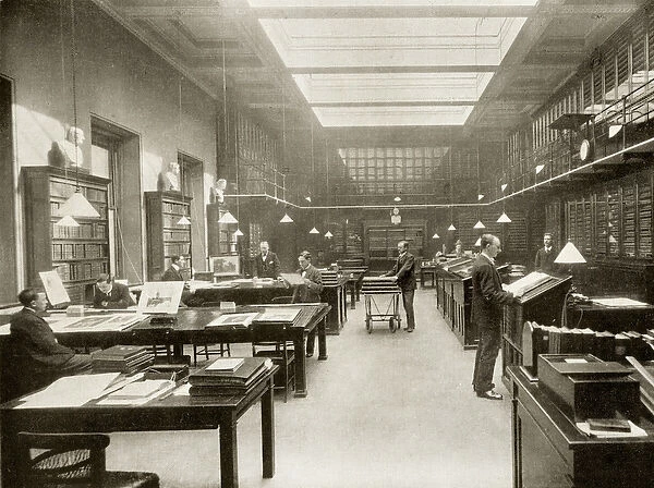 The British Museum Print Room, c. 1900, from The Print-Collectors Handbook