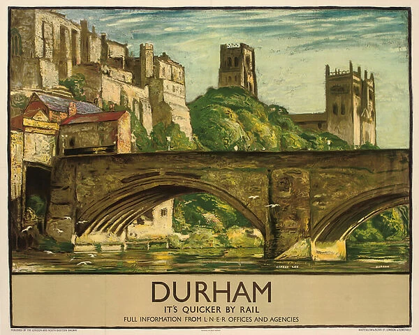 A British Railways poster advertising Durham, c. 1935 (colour lithograph)