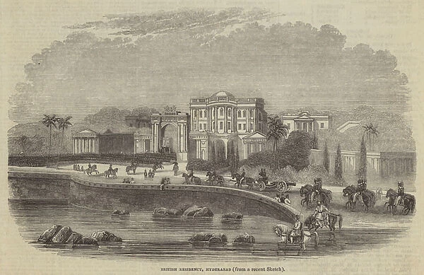 British Residency, Hyderabad (engraving)