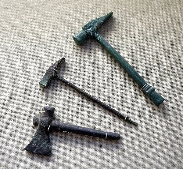 Bronze miniature tools from ancient Rome